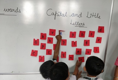 PRE PRIMARY  K.G BUILDING '' AM '' WORDS ACTIVTY